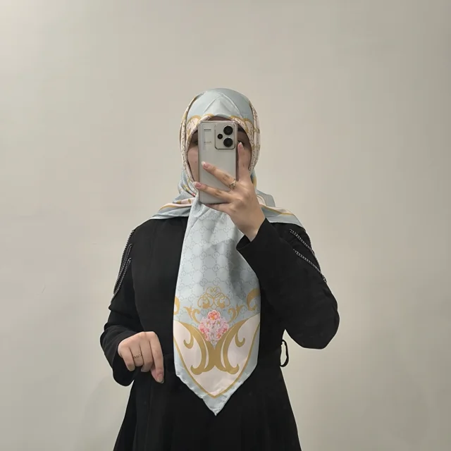 روسری ابریشم توییل آسادخت - کد 1011