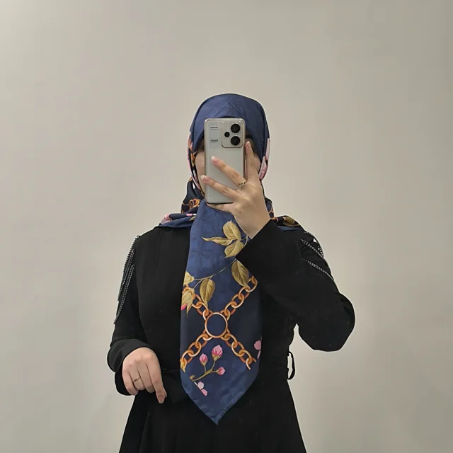 روسری ابریشم توییل آسادخت - کد 1014
