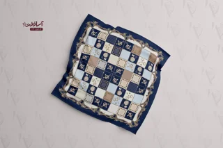 کد 1017 - در رنگبندی سرمه‌ای، صورتی، قرمز، کله غازی و مشکی